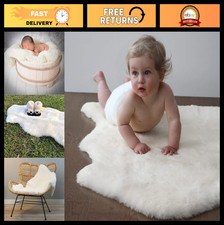 Natural Lambskin Baby Sheepskin Rug Nursery Sleep Pad Soft Medical Mattress