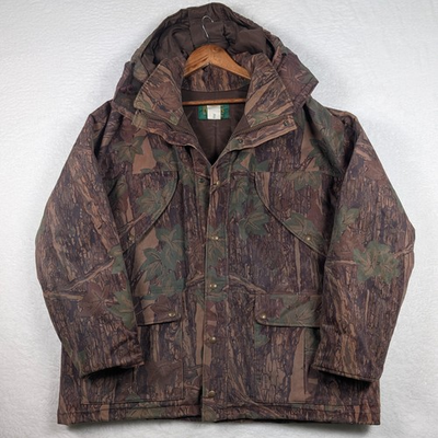#ad #ad Vintage Cabela#x27;s Jacket Mens XL Brown Camo Dry Plus Thermoloft Parka USA Hunting $59.99