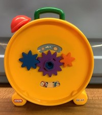 VTG 1990s Little Tikes Kidseye Gear Clock Toy Educational Wind Up Music
