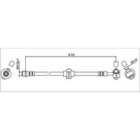 Metzger 4111608 Bremsschlauch FüR Opel Vauxhall Zafira P12