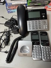 VTech VG208-2  2 Handsets Corded/Cordless Phone Digital Answering Read Desc