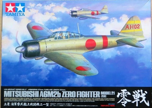 Tamiya 1/32 Mitsubishi A6M2b Zero Fighter Zeke Model 21 Plastic Model Kit WW2 - Picture 1 of 19