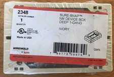 Wiremold 2348 Sure Snap Device Box Ivory Deep 1 Gang