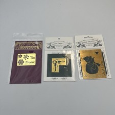 LASTING IMPRESSIONS Lot of 3 Brass Embossing Templates Christmas / Winter - VTG