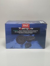 Pyle PLMRKT8 6.5 Marine Speakers Kit 600W Bluetooth Receiver Black - See Photos.