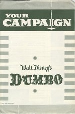 Walt Disney Dumbo Original UK Campaign Press Book Movie Poster Art Large Format