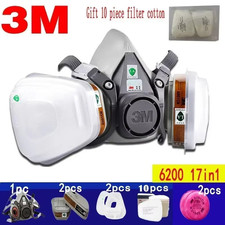 Image of 2026 3M 6200 Gas Mask spray Paint Respirator Mask - High Quality Protection - UK