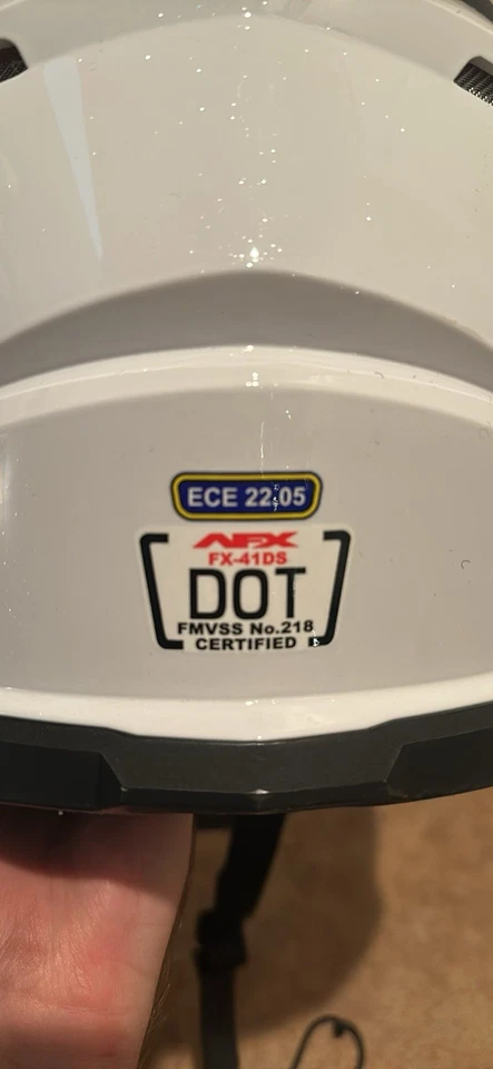 Casco de motocicleta AFX FX-41DS blanco perla liso TALLA MEDIANA. Foto 4 de 4