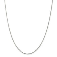 Sterling Silver Solid Plain 1.95mm Cable Link Chain w/ Lobster Clasp 16" - 36"