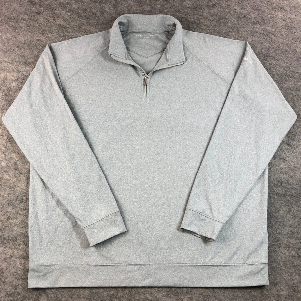 Holderness Bourne 男式 XL 灰色性能四分之一拉链套衫 — 第 2/4 张图片