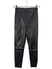 ZARA Pantaloni in ecopelle Donna Pantalone Taglia IT 38 nero stile casual