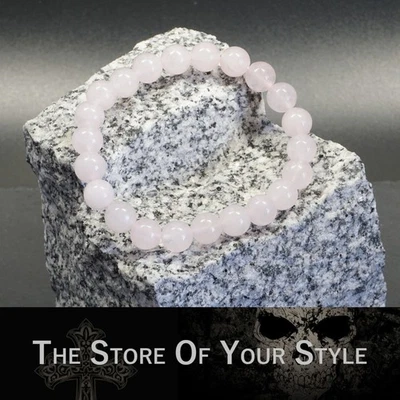 Perlenarmband Rosa Kristall Steinperlen Boho Casual Armband Unisex Schmuck - Bild 1 von 2
