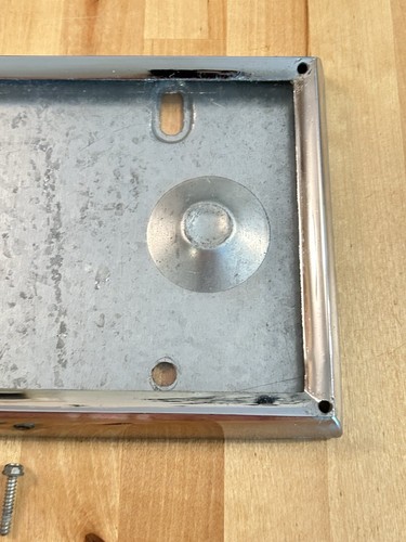 VTG Steel Chrome LICENSE PLATE COVER PROTECTOR FRAME Back Plate Plexiglass Frame - Bild 6 von 22