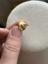 Exxon 10K Gold Service Award Pin Tie Lapel Vintage Employee Recognition Oil Gas