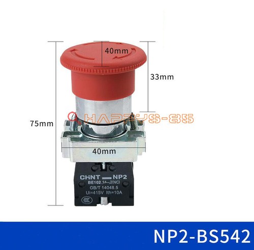 NEW 10PCS CHNT NP2 Series NP2-BS542 Pushbutton Switchs 1NC - Picture 2 of 2