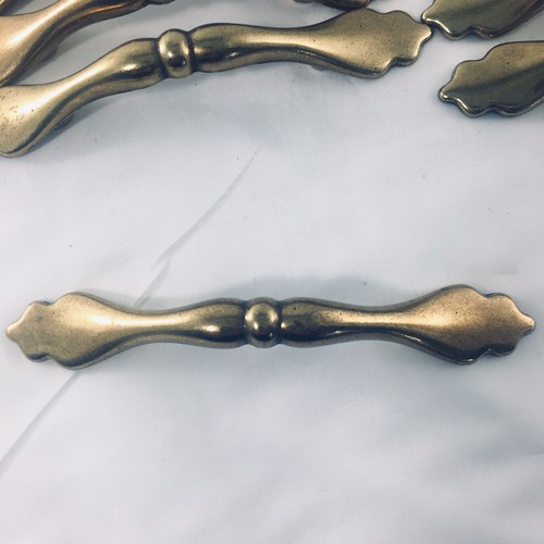 Door Pulls 20 Pc Lot Brass Drawer Cabinet 5 1/2” Polished 3 ” Screw Set Vtg - Picture 6 of 7
