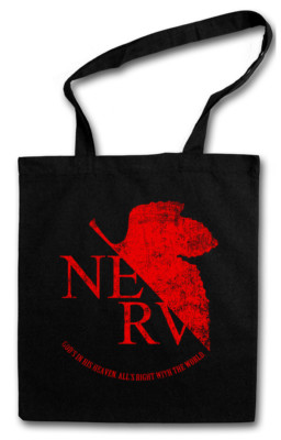NERV STOFFTASCHE Neon Gehirn Genesis Organisation Seele Evangelion Ikari Logo