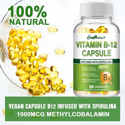 Vitamin B-12 Methylcobalamin 1000mcg - Energy Metabolism Booster Nervous System - Picture 7 of 12