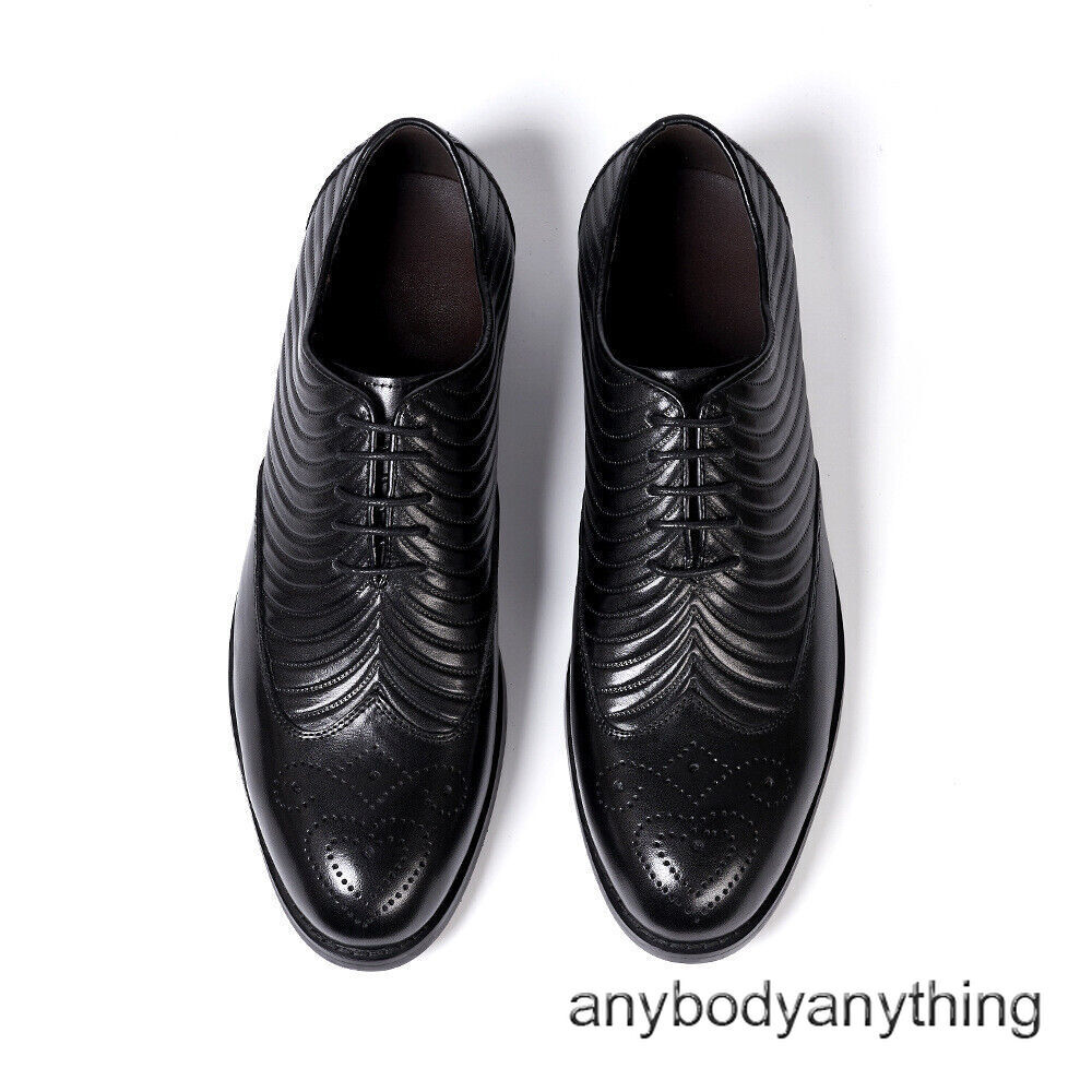 SAOLA Scarpe Oxford da uomo inglesi in vera pelle eleganti formali in rilievo intagliate taglia festa