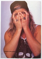 METALLICA JAMES HETFIELD VINTAGE 80'S FULL PAGE MAGAZINE PINUP POSTER CLIPPING A