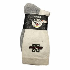 Vintage 90s Mickey Mouse Walt Disney New Unused Athletic Crew Socks White 10-13