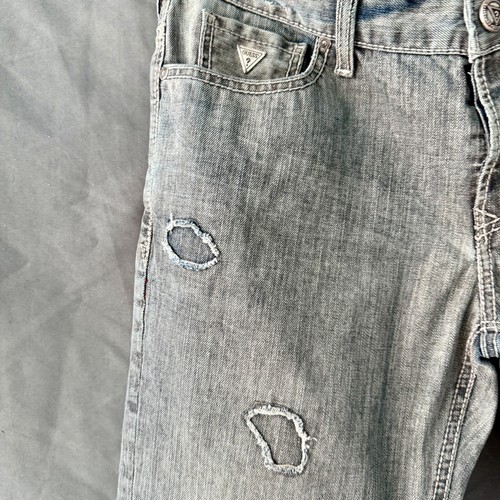 GUESS Premium Jeans Mens 33x33 Blue Falcon Slim Boot Cut Cowboy Western - Picture 2 of 9
