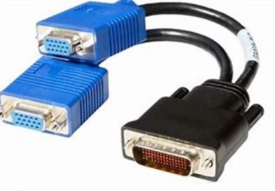 Genuine Dell OEM G9438 Splitter DMS-59 DVI Male to Dual SVGA 15 Pin Female NOS