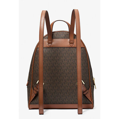 Michael Kors Rhea Medium Signature Logo Backpack (Brown