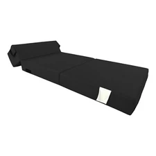 Lounger Folding Foam Mattress, Portable Sleepover Chair Bed 6x32 x 80 Black