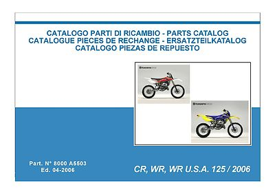 #ad Husqvarna Parts Manual Book 2006 125 CR 125 WR amp; 125 WR U.S.A. $19.50