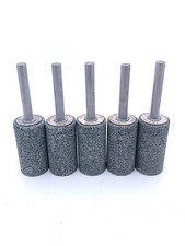 5x SCHLEIFSTIFT KERAMIK SCHLEIFSTEIN 6mm Schaft 40mm lang x 21mm &Oslash; Rhodius Lukas