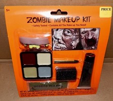 Halloween Zombie Makeup Kit Grease Blood Flesh Teeth 5 171K