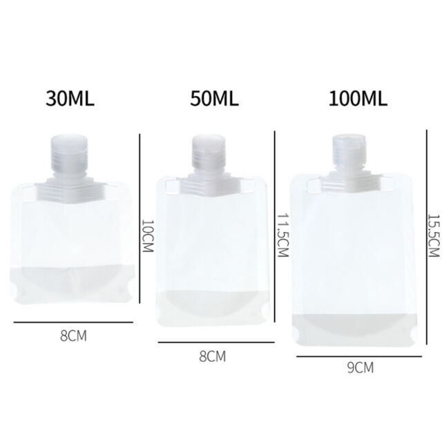 Leak proof Pouch Travel Cosmetic Shampoo Lotion Liquid Dispenser Bag Reusable