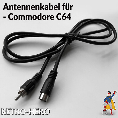 Fernsehkabel für Commodore C64 AV TV Kabel Videokabel RCA Antennenkabel C 64