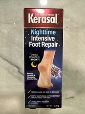Kerasal Nighttime Intensive Foot Repair, Skin Healing Ointment for Cracked Heels