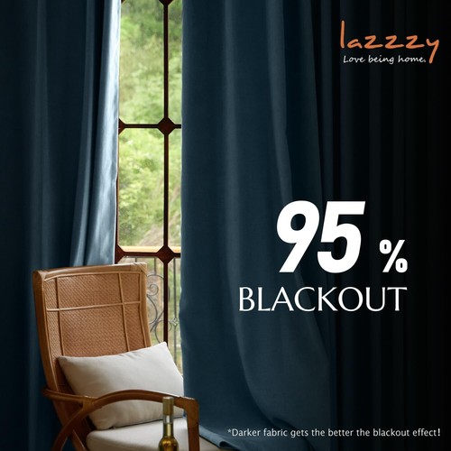 Lujosas cortinas de terciopelo Blackout - Juego de 2 cortinas aislantes térmicos 84" - Imagen 5 de 11