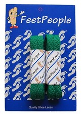 FeetPeople Flat Laces, 1 Pair Pack, 27 - 72 inches, KELLY GREEN