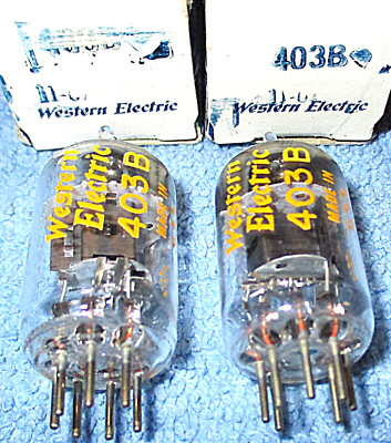 2 NOS Western Electric 403B aka 6AK5 EF95 5591 Vacuum Tubes - Audio Pentodes
