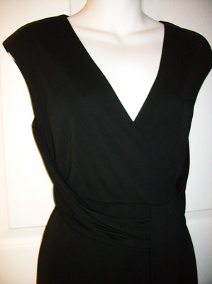 Adrienne Vittadini Dresses | Adrienne Vittadini Black Drape Front Dress Nwt | Color: Black | Size: 6 | Foresttreasures's Closet