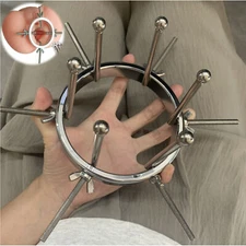 Adjustable Huge Plug Extreme Bondage stretcher Vaginal Speculum Chastity Device