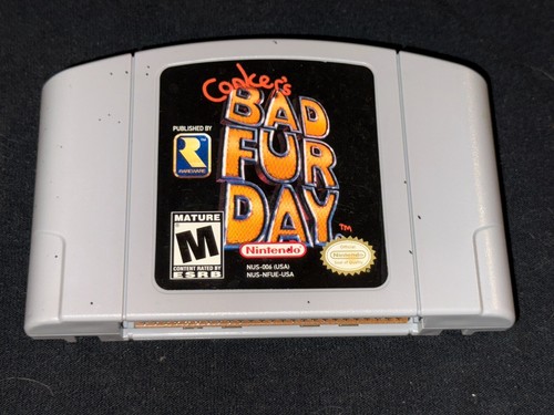 Conker's Bad Fur Day (Nintendo 64, 2001) Cleaned / Tested / Authentic - N64