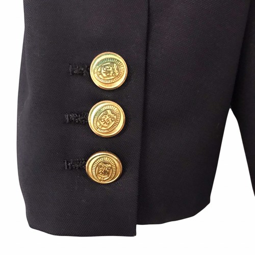 VTG Brooks Brothers Blazer Surgeon Cuffs Navy Blue Gold Buttons 100% Wool Sz 40R - Picture 5 of 13