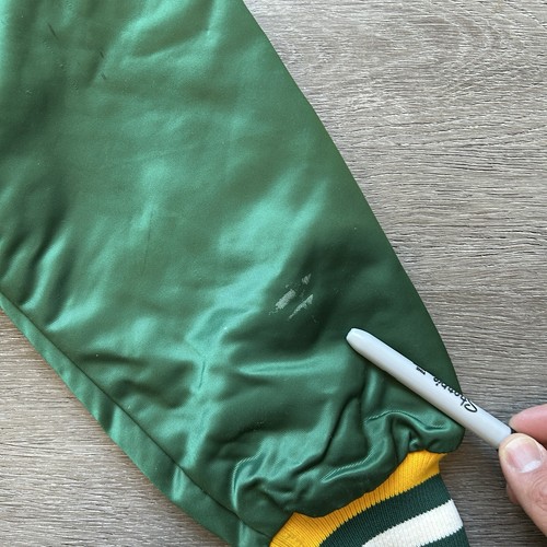 Vintage 1980s Starter Pro Line Green Bay Packers Satin Jacket - SZ L USA MADE - Picture 15 of 17