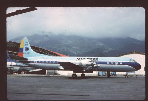 Orig 35mm airline slide TAME Electra HC-AZT - Imagen 1 de 1