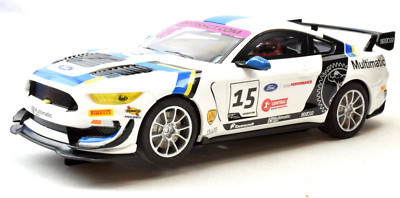 Scalextric ''Multimatic'' Ford Mustang GT4 W/Lights & C8515 Dig Plug 1/32 Slot Car