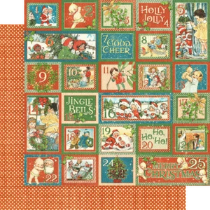 GRAPHIC 45 "CHRISTMAS MAGIC" 8X8 PAPIEREN BLOK VAKANTIES SCRAPJACK'S PLACE - Afbeelding 5 van 9