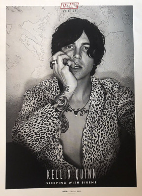 KELLIN QUINN . SLEEPING WITH SIRENS. A4 Magazine Poster KERRANG cbj #