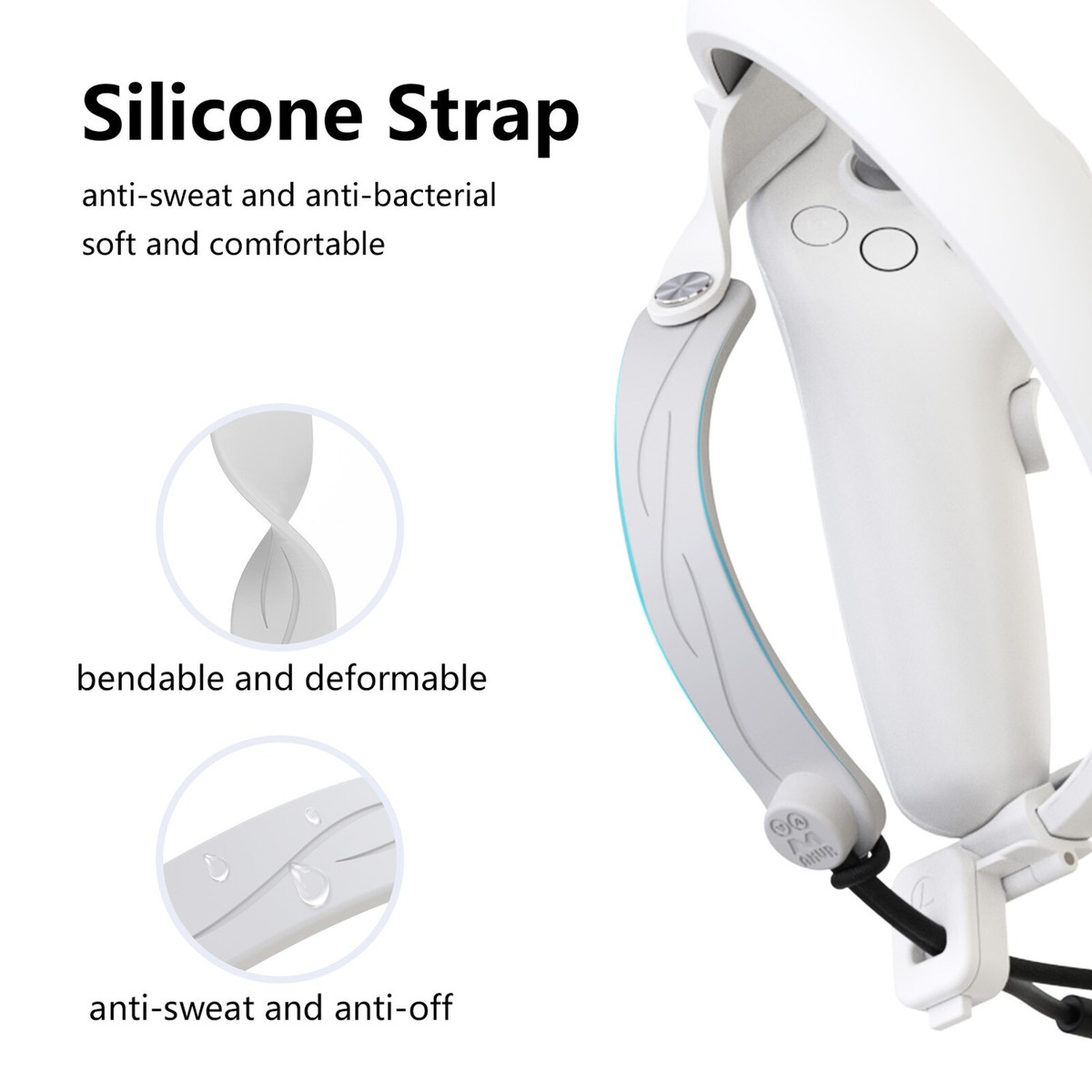Controller Grip Strap Adjustable Anti-slip Grip Band for PICO 4 VR