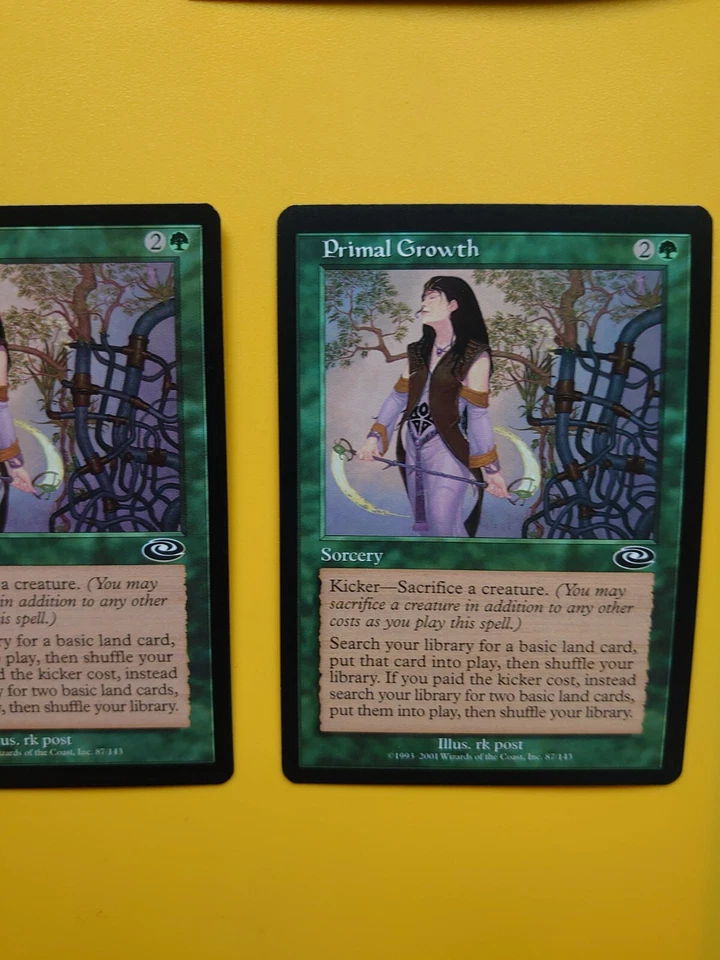 MTG Card. Primal Growth x2 Planeshift Sorcery 2 cards - Image 2 of 3