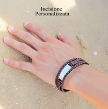 Bracciale Uomo Personalizzato  Con Incisione Nome  Braccialetto idea regalo